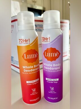 Lume Whole Body Deodorant Sprays X 2 Clean Tangerine & Lavender Sage